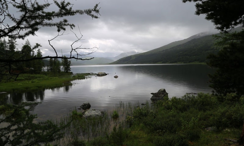 Bukhtarminskoe lake and his environs.