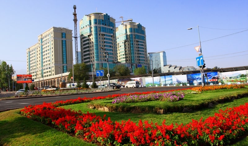 Microdistrict Samal in Almaty.