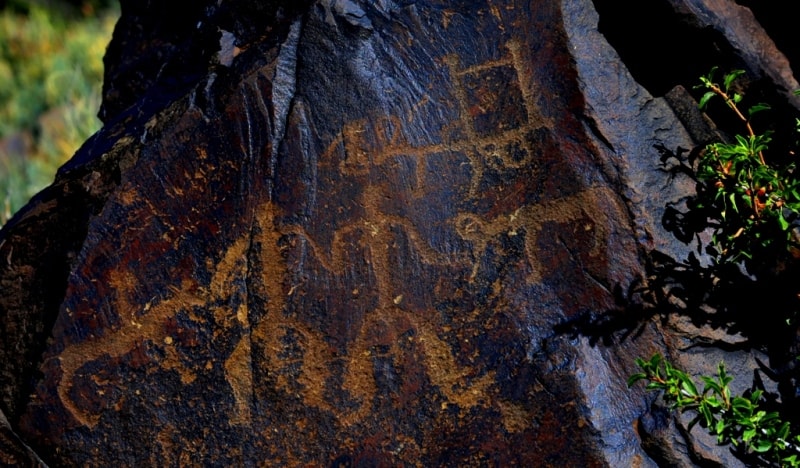 Petroglyphs the Bayan-Zhurek.