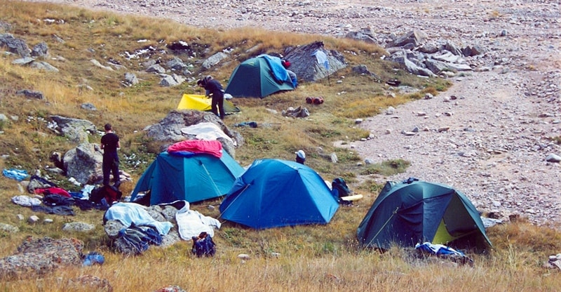 Tents for trekking and hiking.