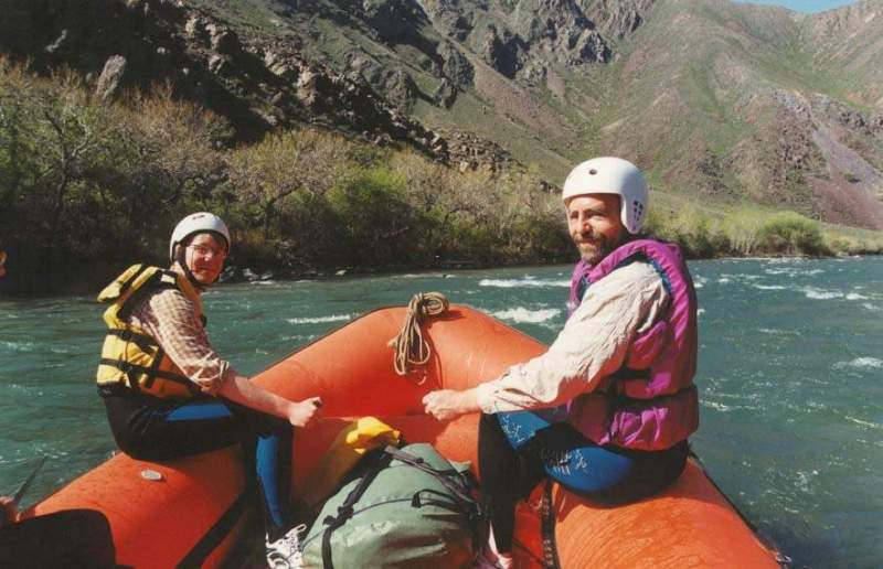 The rafting on the river Chilik. Bartogai a canyon.