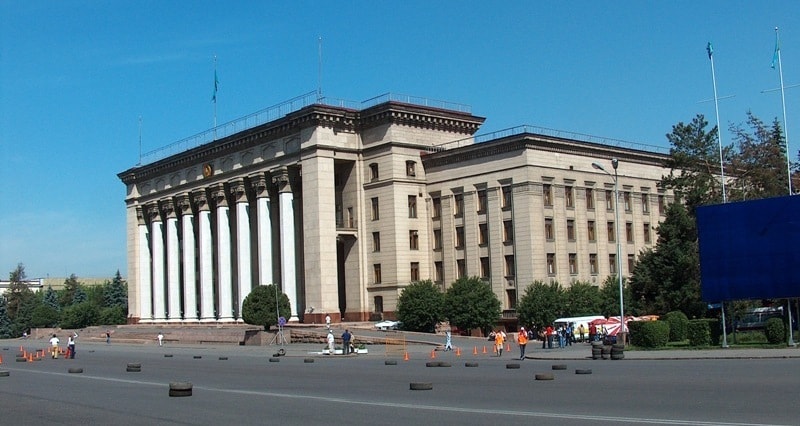 The Former building of Ministerial council Kazakh SSR.