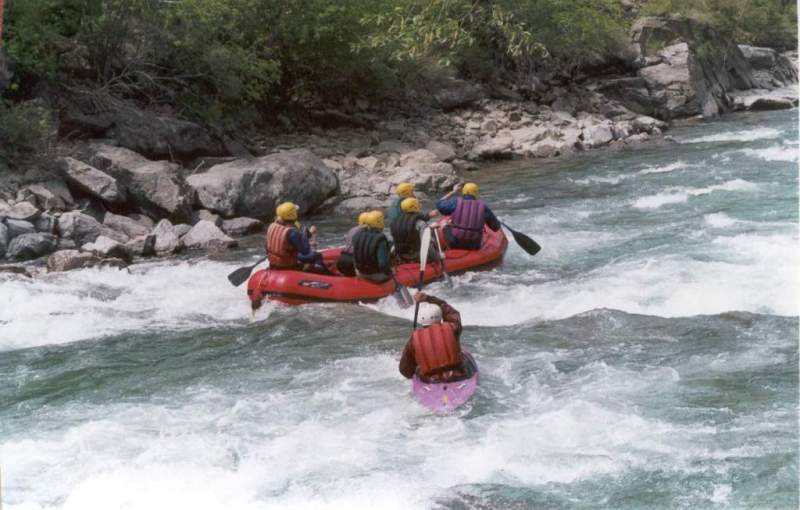 Rafting on the river Chilik. Bartogai a canyon.