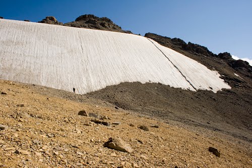 Glaciers of reserve Aksu-Zhabagly around Kaskabulak mountains.