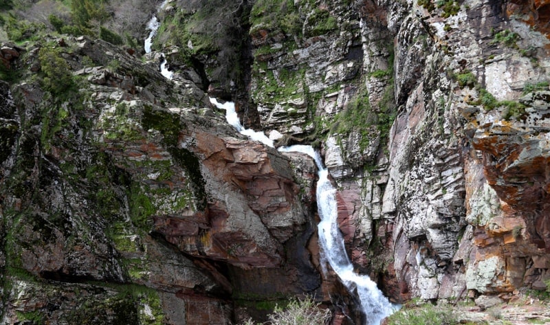 Falls on Kishi-Kaindy river.