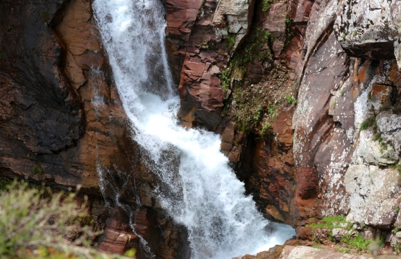 Falls on Kishi-Kaindy river.