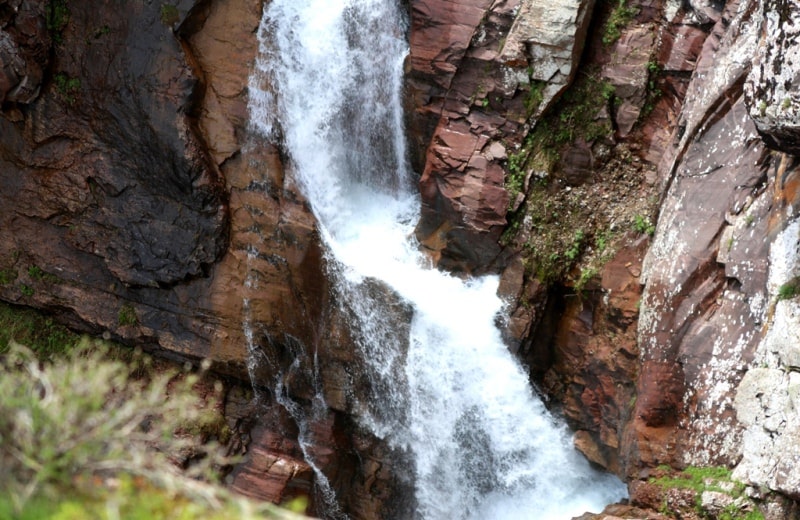 Falls on Kishi-Kaindy river.