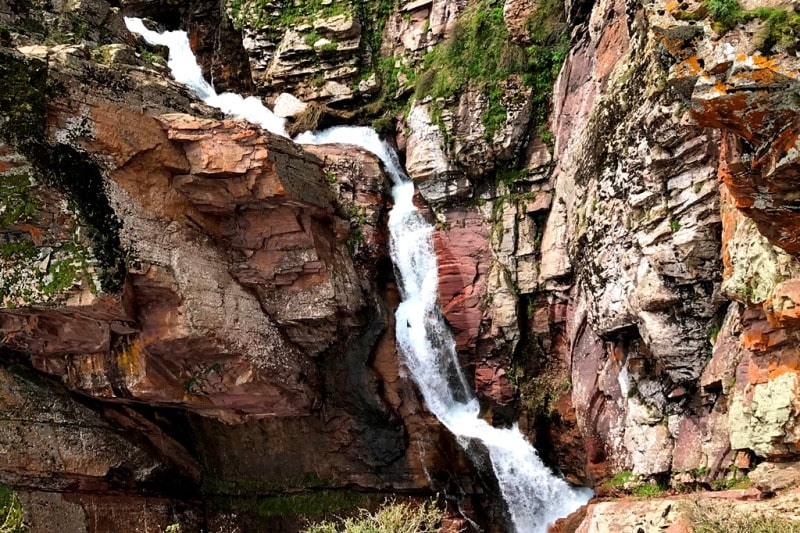 Falls on Kishi-Kaindy river.