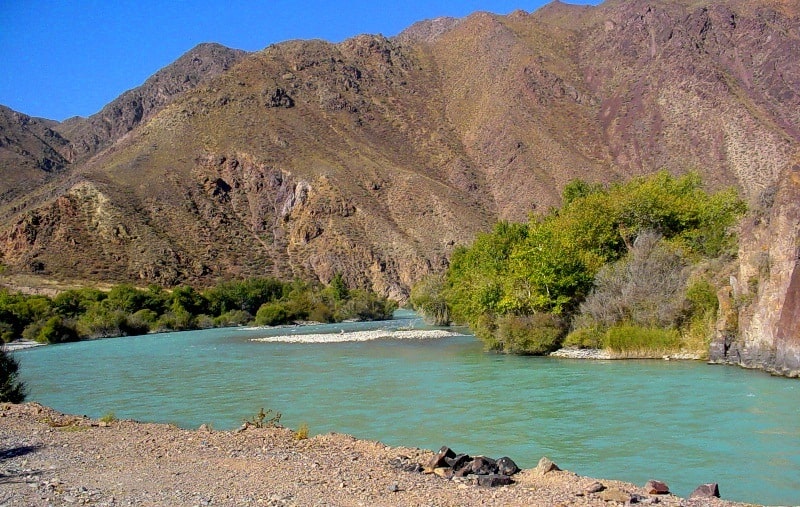 Natural sights of vicinities of the river Middle Talgar.