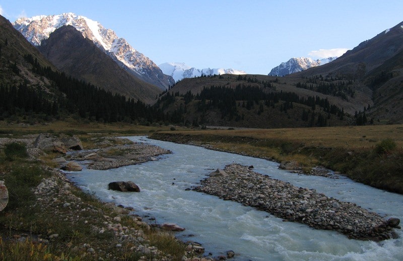 Natural sights of vicinities of the river Middle Talgar.