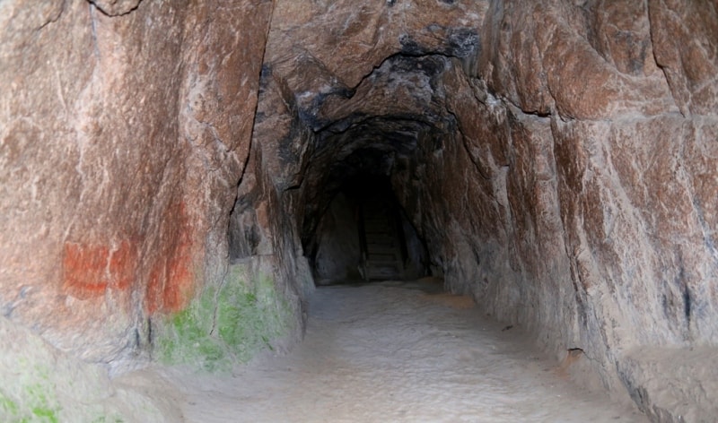 Aulie-Tas a cave in park Bayanaul.