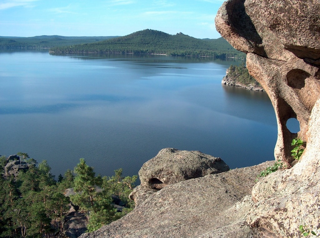 Granite coast of lake Borovoye.
