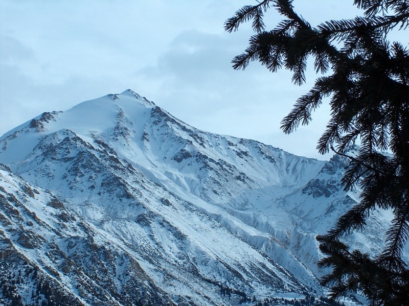 Peak Sovetov in Big Almaty gorge.