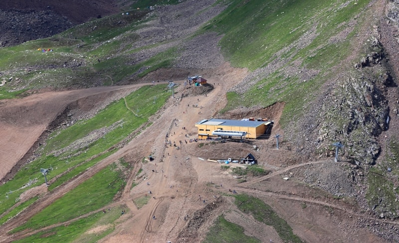 Vicinities of the Big Talgar pass in mountains Zailiysky Ala-Tau.