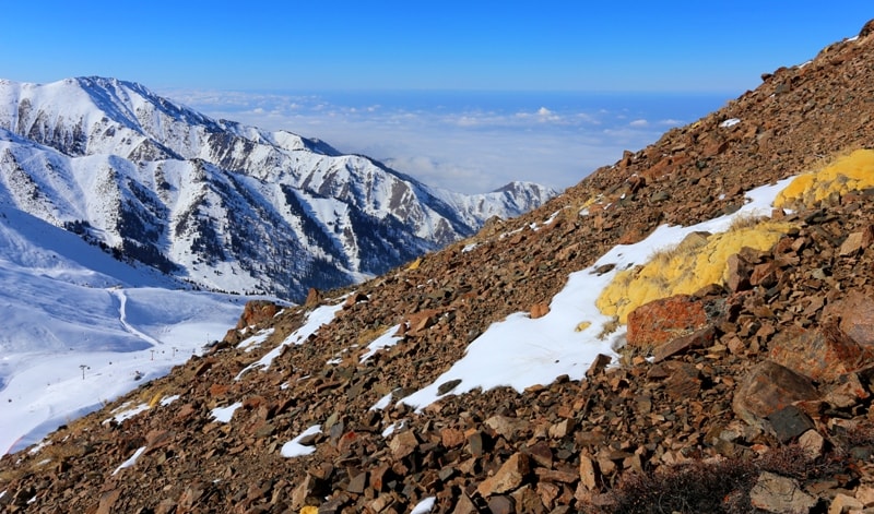 Vicinities of the Big Talgar pass in mountains Zailiysky Ala-Tau.