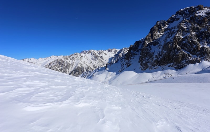 Vicinities of the Big Talgar pass in mountains Zailiysky Ala-Tau.