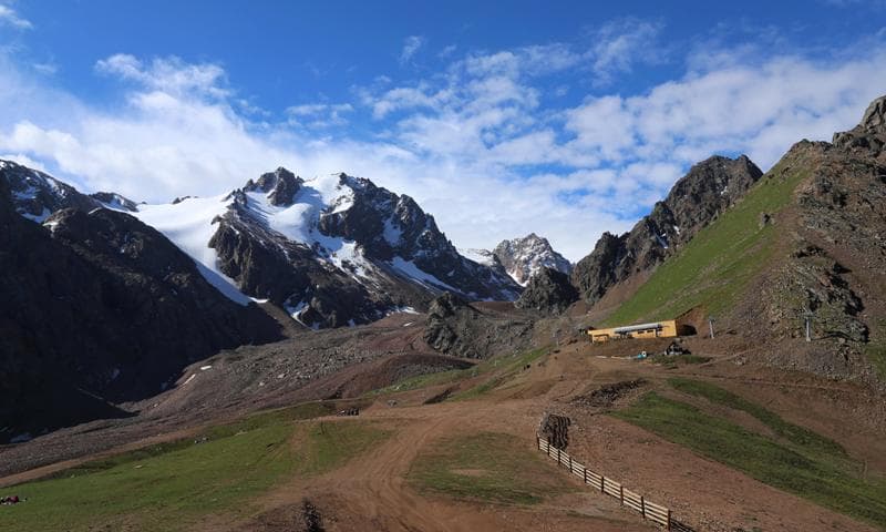 Vicinities of the Big Talgar pass in mountains Zailiysky Ala-Tau.