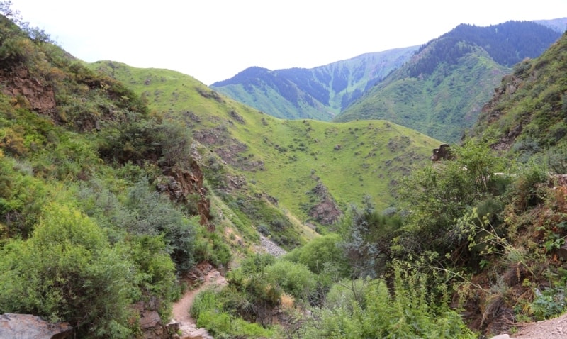 Vicinities of the Bear falls in the Turgen gorge.