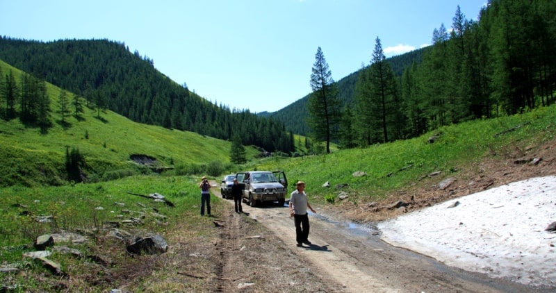 Environs in valley Monomakha Shapka in West Altai Nature Reserve.