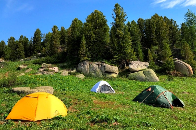 Environs in valley Monomakha Shapka in West Altai Nature Reserve.