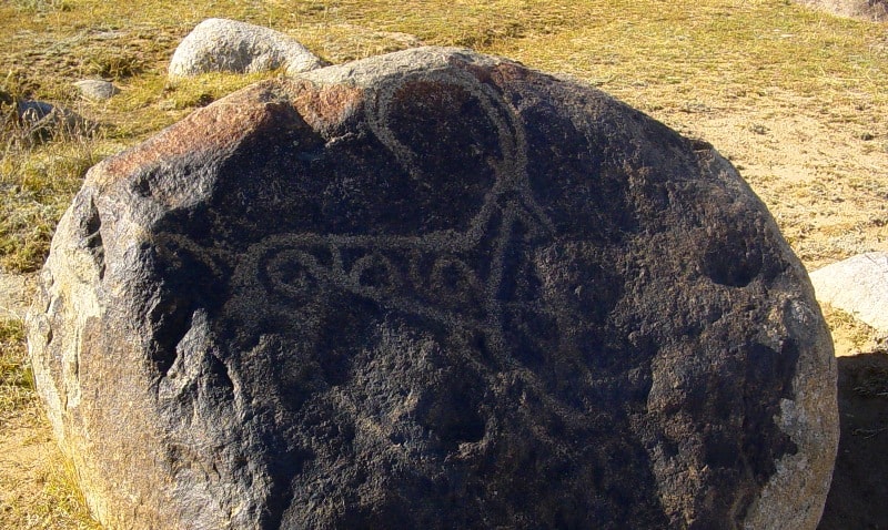 Petroglyphs in Cholpon-Ata.