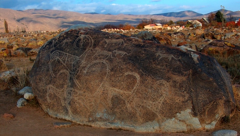 Petroglyphs in Cholpon-Ata.