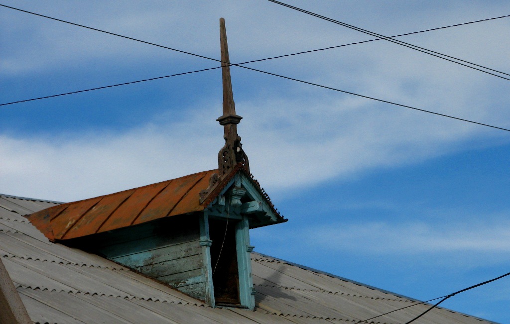 Architecture of ancient houses of Karakol.