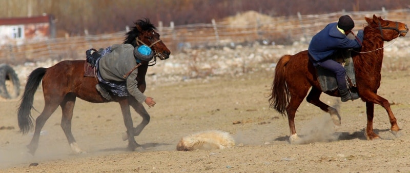 Kok-boru - national game of Kyrgyz.