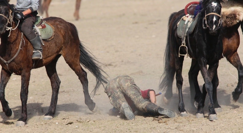 Kok-boru - national game of Kyrgyz.