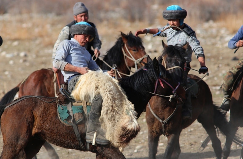 Kok-boru - national game of Kyrgyz.