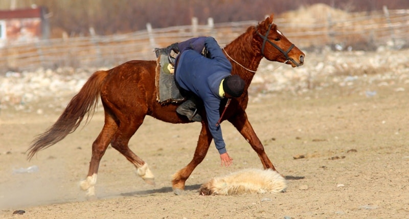 Kok-boru - national game of Kyrgyz.