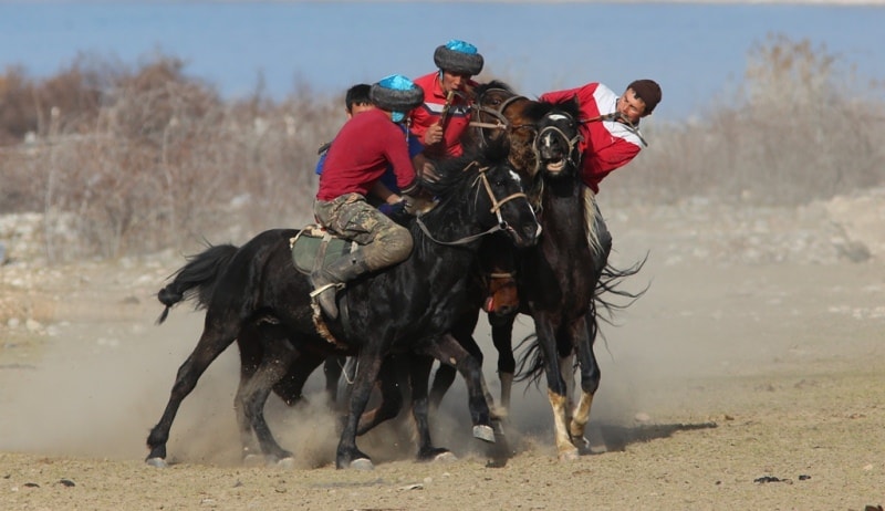 Kok-boru - national game of Kyrgyz.