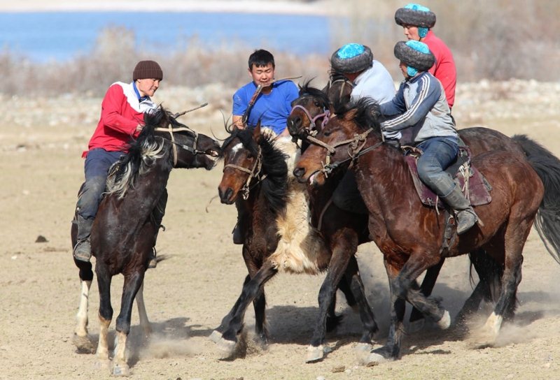 Kok-boru - national game of Kyrgyz.