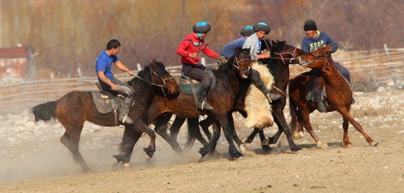 Kok-boru - national game of Kyrgyz.