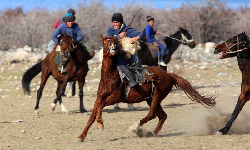 Kok-boru - national game of Kyrgyz.