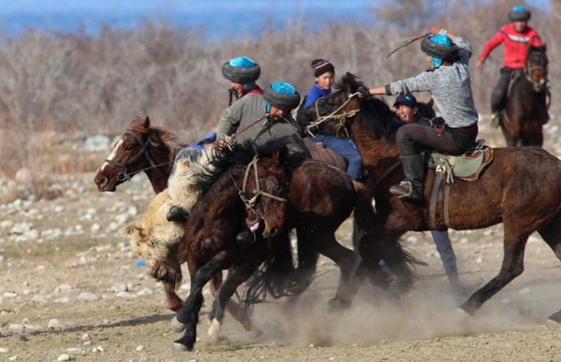 Kok-boru - national game of Kyrgyz.