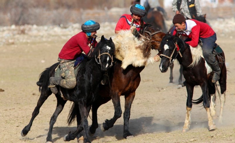 Kok-boru - national game of Kyrgyz.