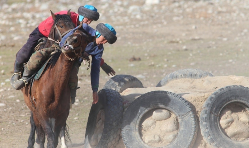 Kok-boru - national game of Kyrgyz.