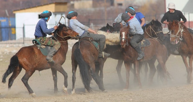 Kok-boru - national game of Kyrgyz.