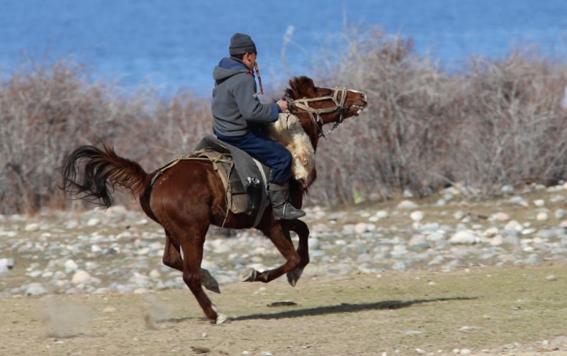 Kok-boru - national game of Kyrgyz.