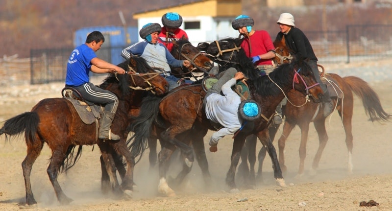 Kok-boru - national game of Kyrgyz.