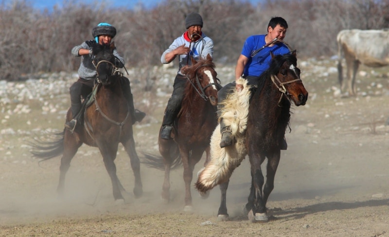 Kok-boru - national game of Kyrgyz.