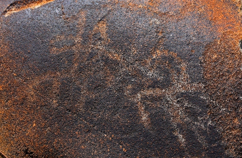 Petroglyphs in the neighborhood of the architectural and archaeological Burana Tower complex.