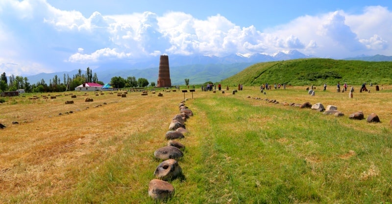 Petroglyphs Burana Tower.