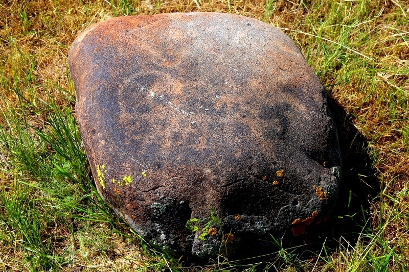 Petroglyphs in the neighborhood of the architectural and archaeological Burana Tower complex.