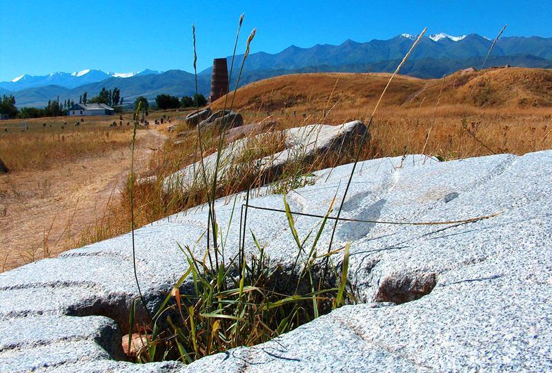 The stone instruments of labor found in vicinities of the Tower Burana complex.