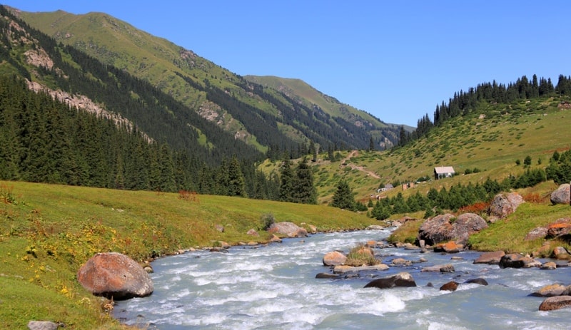 Environs of the river and gorge Arasan.