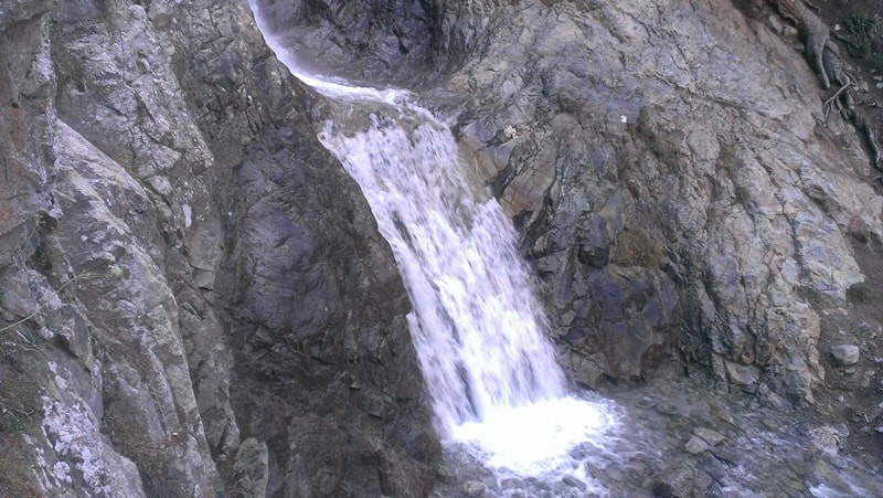 The waterfall in Barskoon gorge and environs.