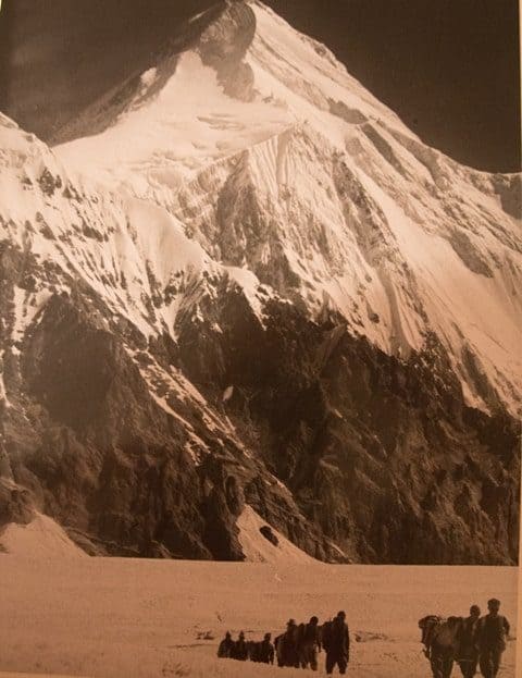 Peak of Khan Tengri. Photo of Kyrgyz photographer Ivan Ilyich Yevtushenko.