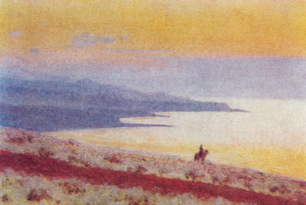 В. В. Верещагин. Озеро Иссык-Куль вечером. 1869 - 1870 г.г.